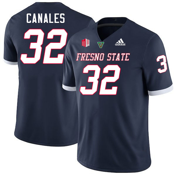 Fresno State Bulldogs #32 Tyger Canales College Football Jerseys Stitched-Navy Fresno State Bulldogs #32 Tyger Canales College Football Jerseys Stitched-Navy